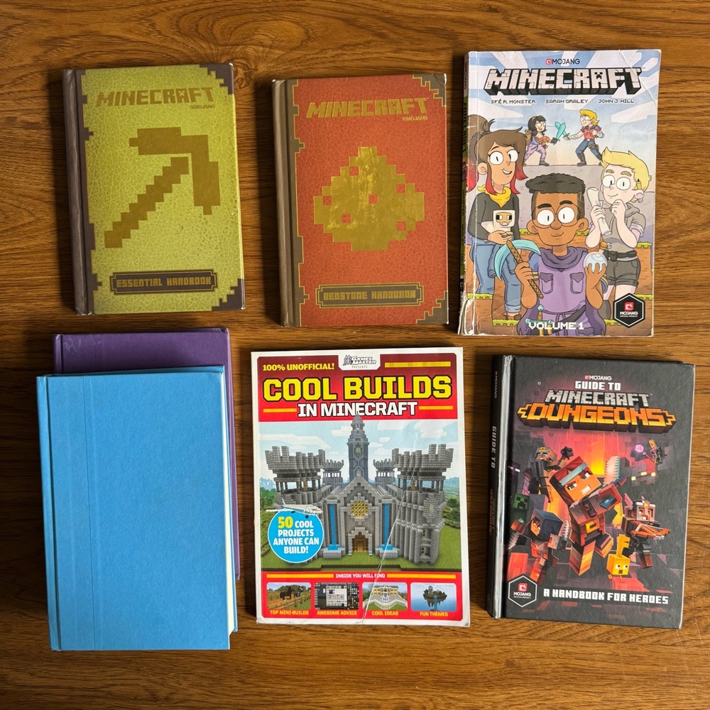 Bundle of Minecraft Books, Handbooks, Guides, Graphic Novel, Novels